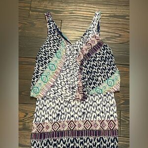 Plenty by Tracy Reese, form fitting sleeveless dress with flowy top, Medium